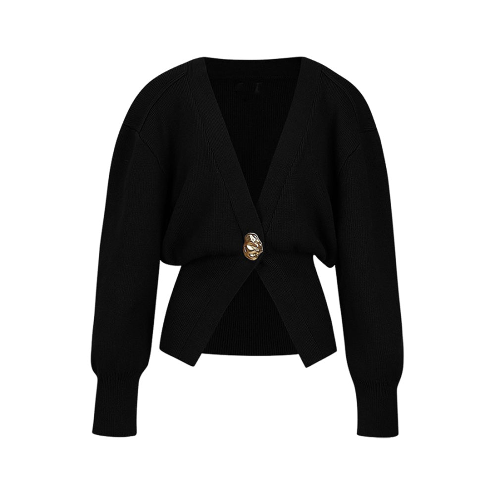 Strickjacke mit Statement-Knopf