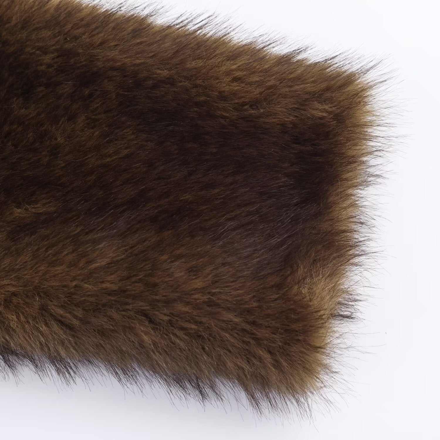 Kunstpelz-Winterjacke mit Fellkragen – doppelseitig