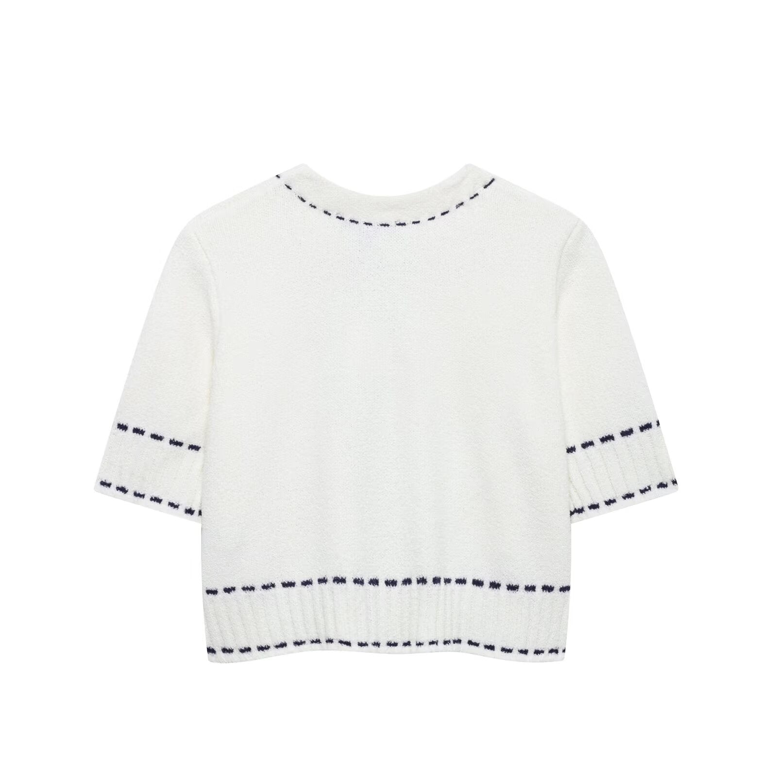 Strickjacke mit Rundhalsausschnitt