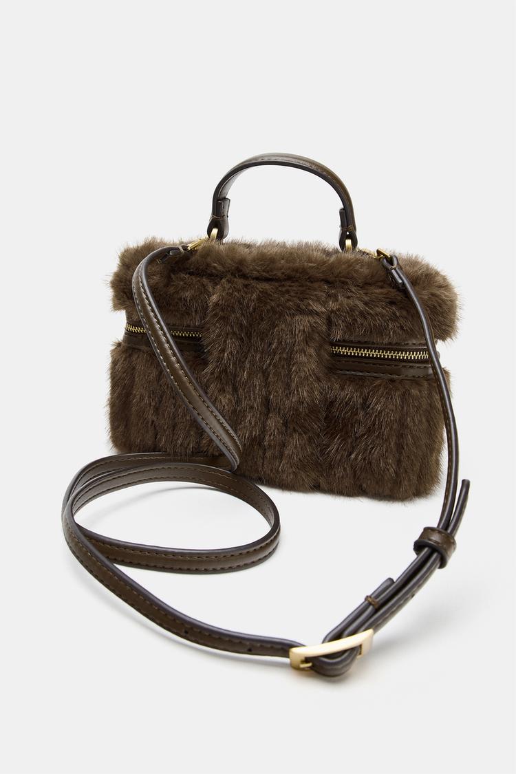 Fell-Handtasche Brown