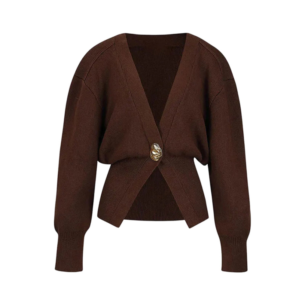 Strickjacke mit Statement-Knopf