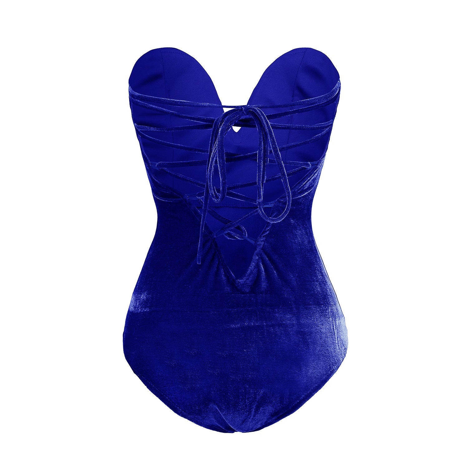 Samtbody mit Herz-Ausschnitt zum Schnüren