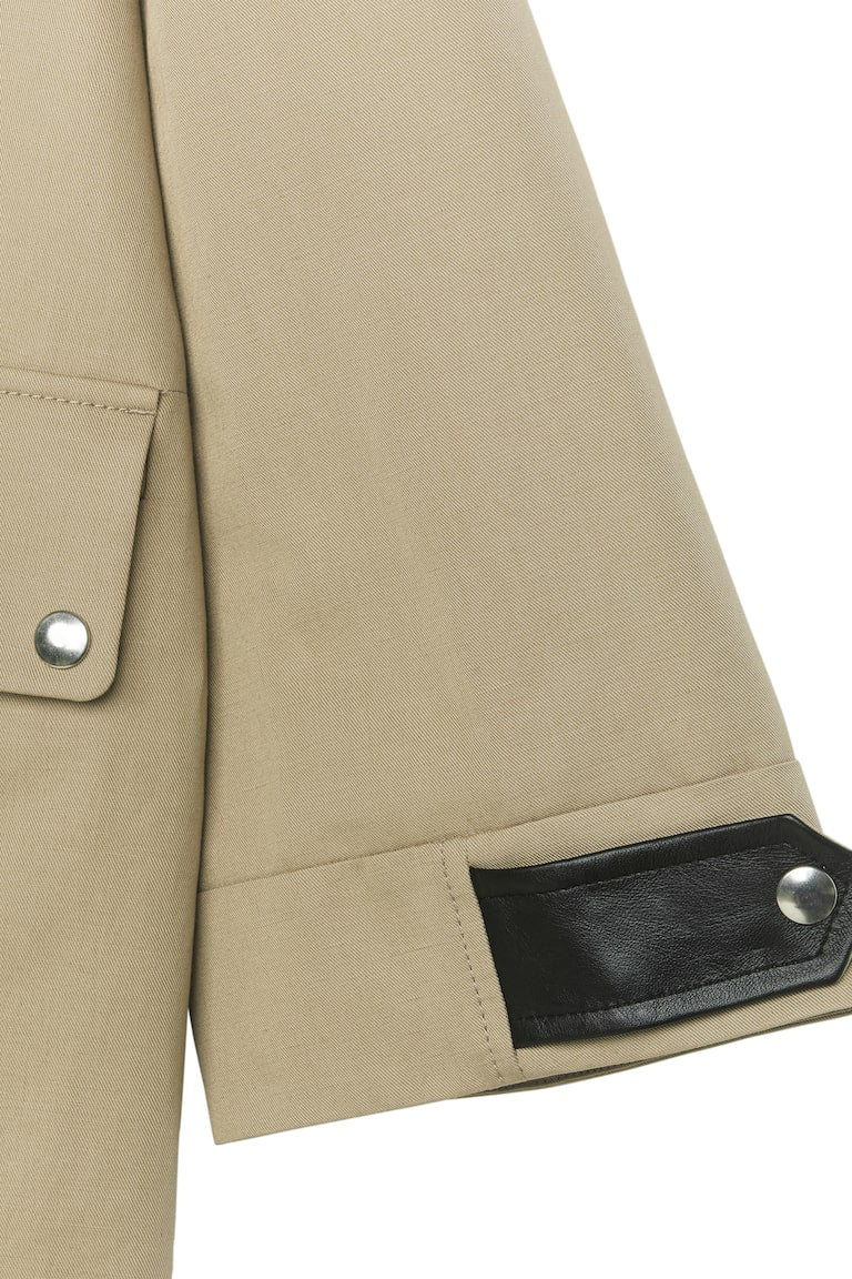 Zweireihiger Patchwork-Maxi-Mantel