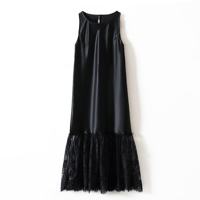 Lederkleid mit Rüschen