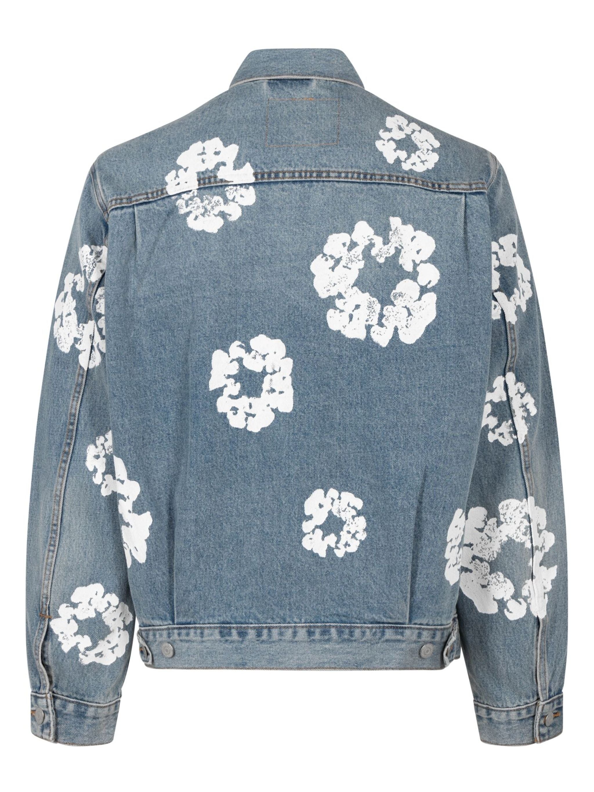 Vintage Loose-Fit Jeansjacke mit Print
