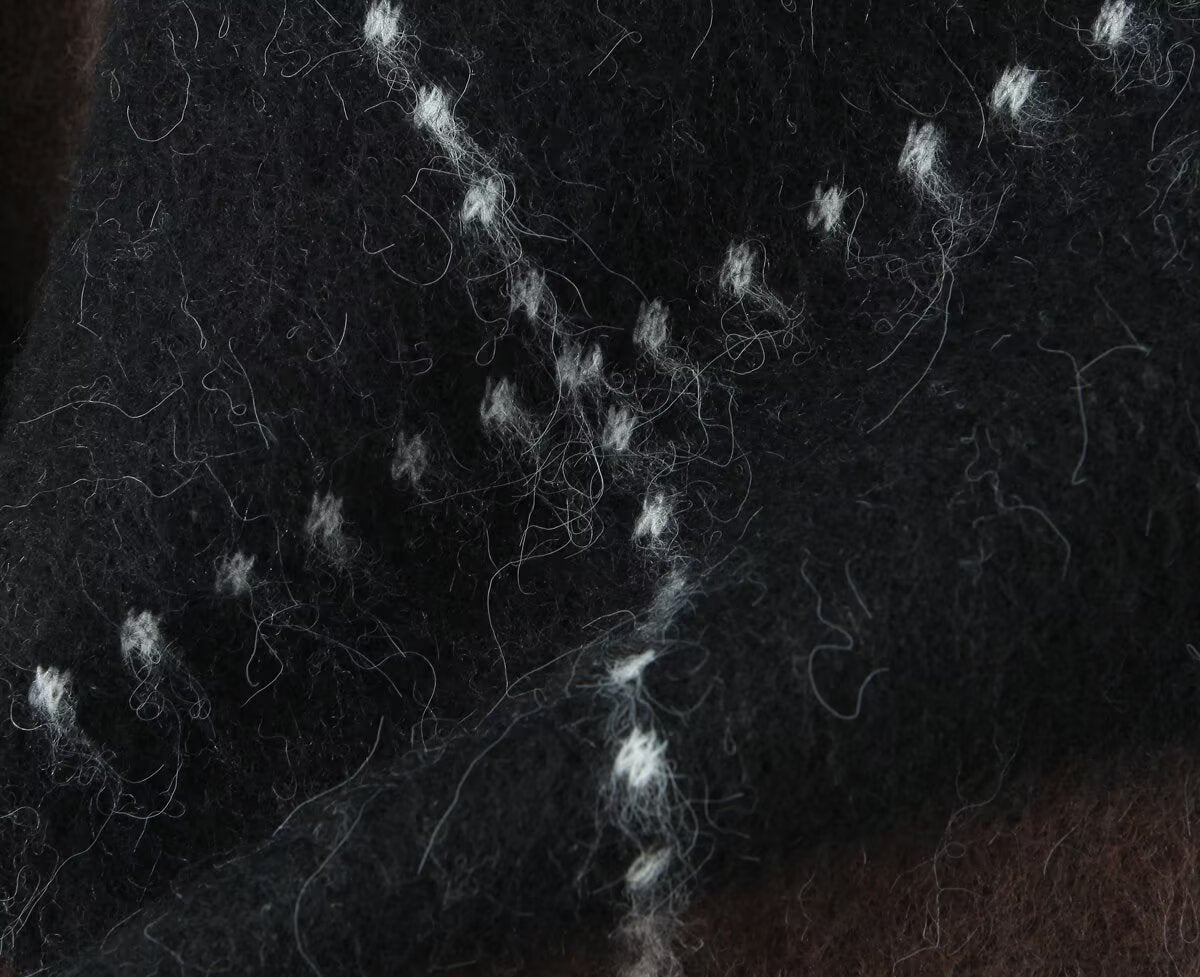 Retro Zweiteiler-Set aus Kunstfell