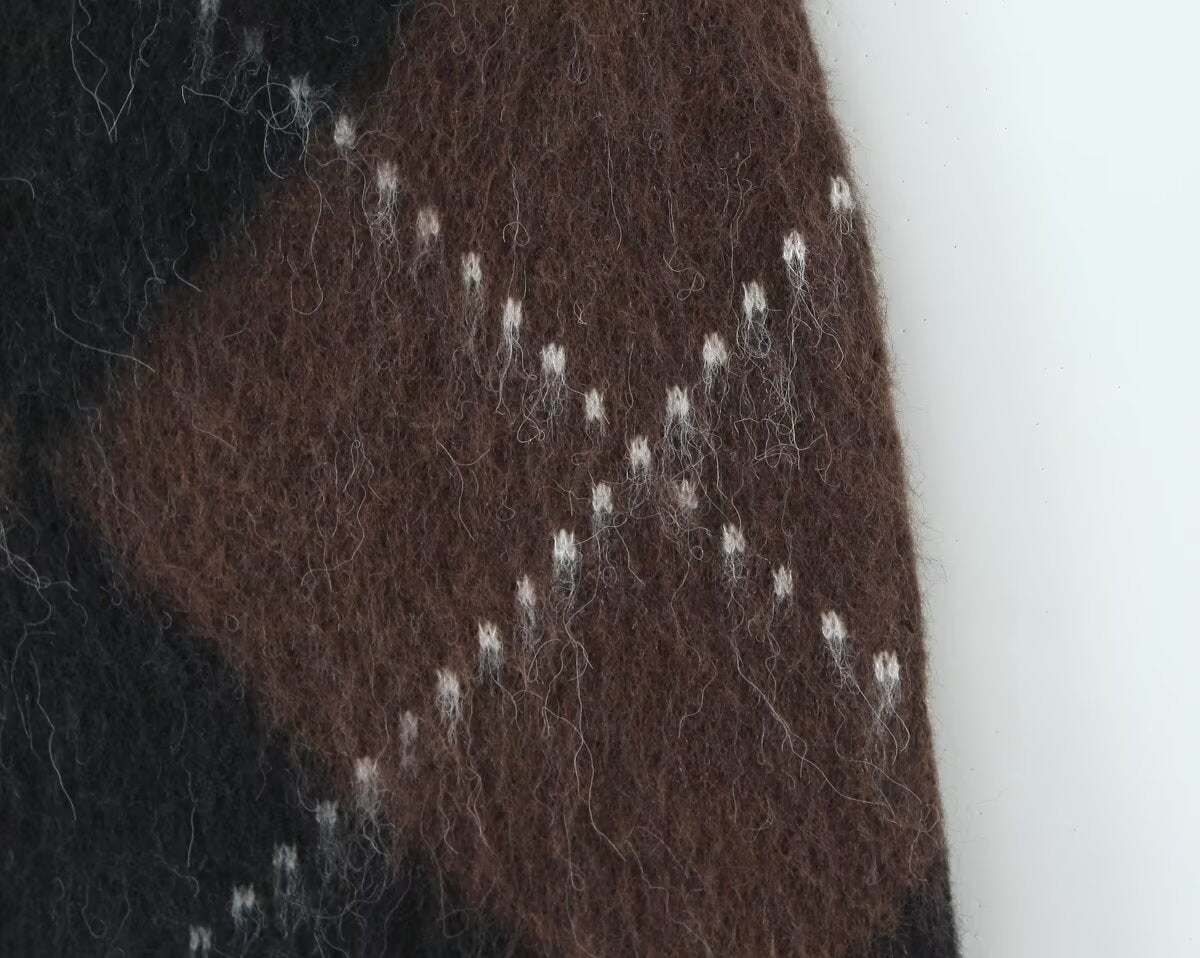 Retro Zweiteiler-Set aus Kunstfell