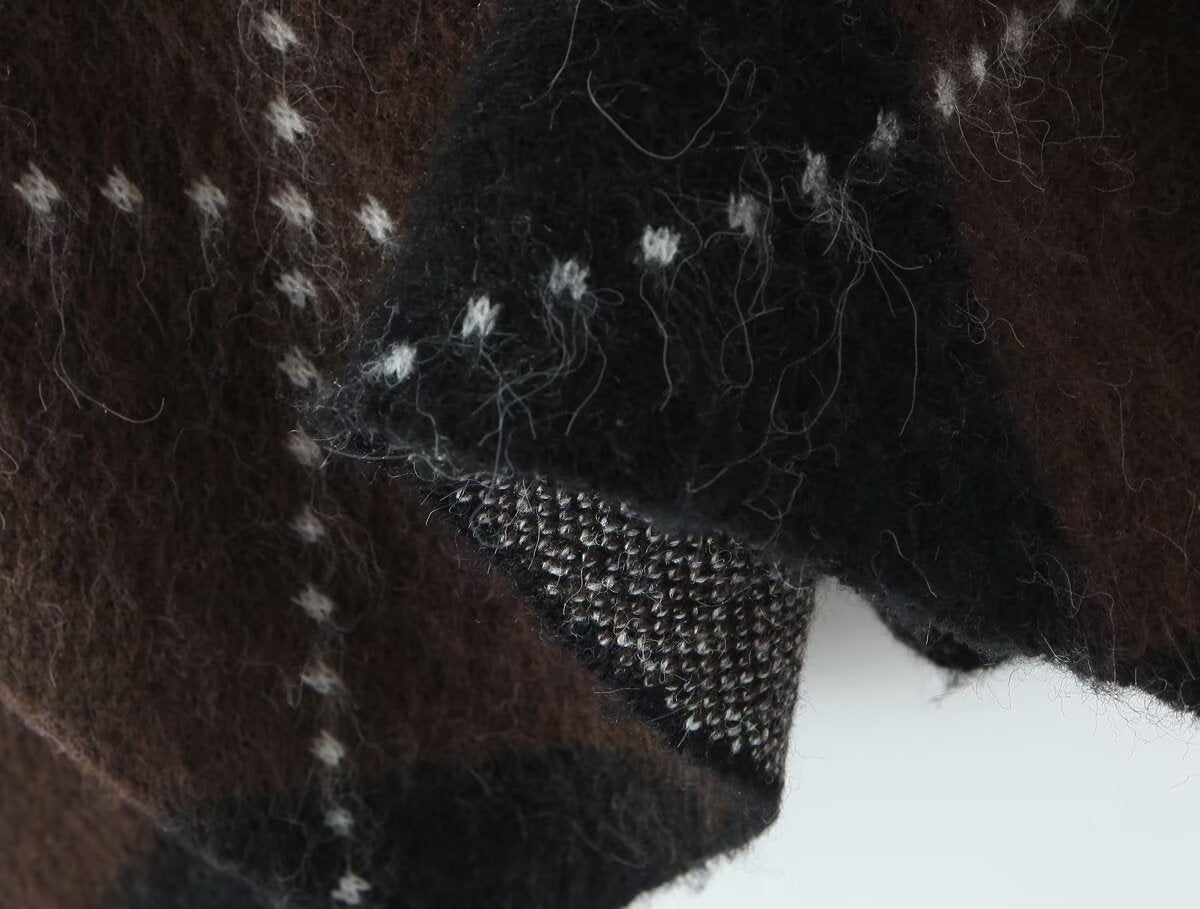 Retro Zweiteiler-Set aus Kunstfell